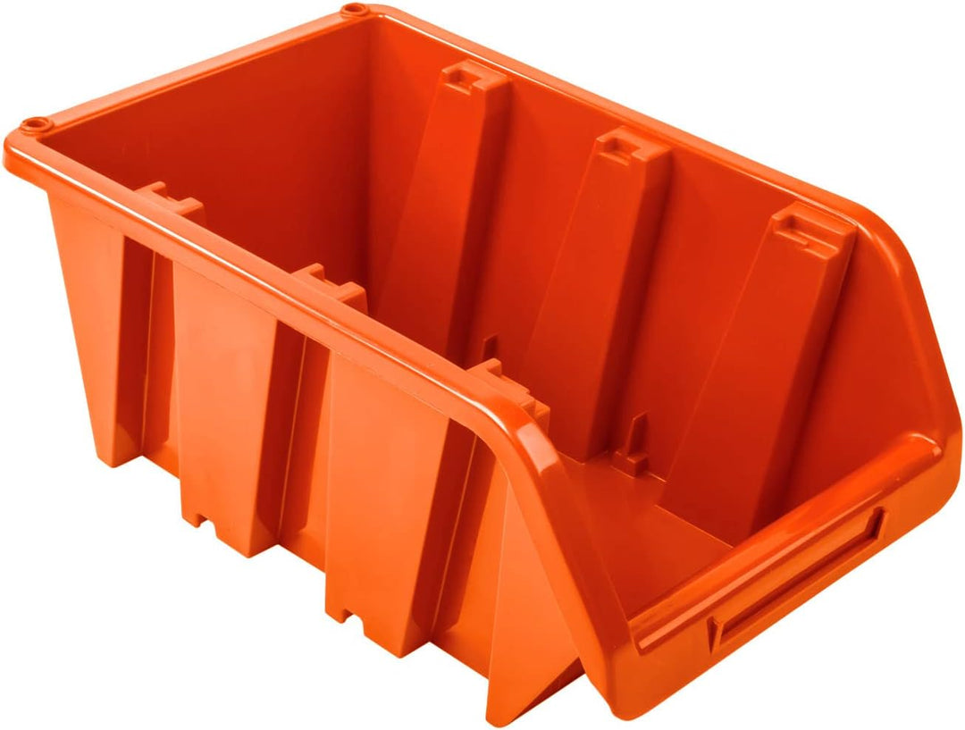 10x Stapelbox 230 x 120 x 160 mm – Stapelboxen Set - Sichtbox Sichtlagerboxen Lagerbox, Orange