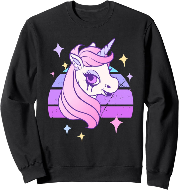 Pastell Goth Kawaii Anime Einhorn Sweatshirt