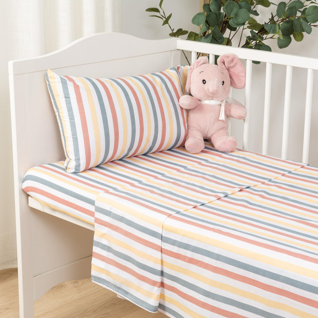 TRAMAS+ Kinderbettwäsche 60x120 cm aus 100% Baumwolle Superweiche & Farbenfrohe | Babybettwäsche - (