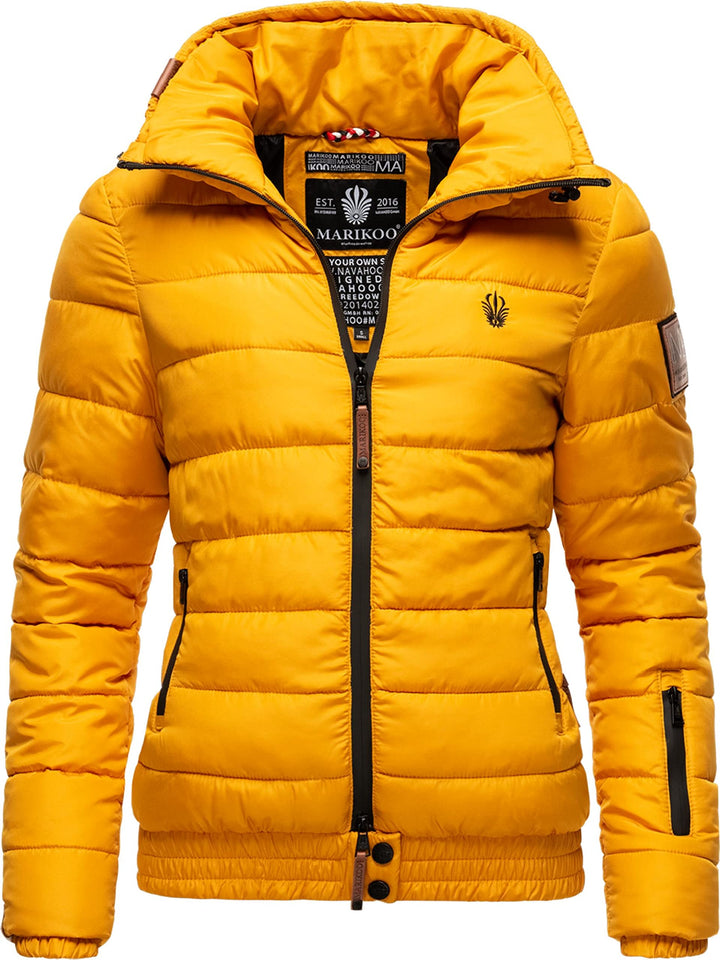 MARIKOO Damen Winter Steppjacke Poison XS-XL XS Gelb, XS Gelb