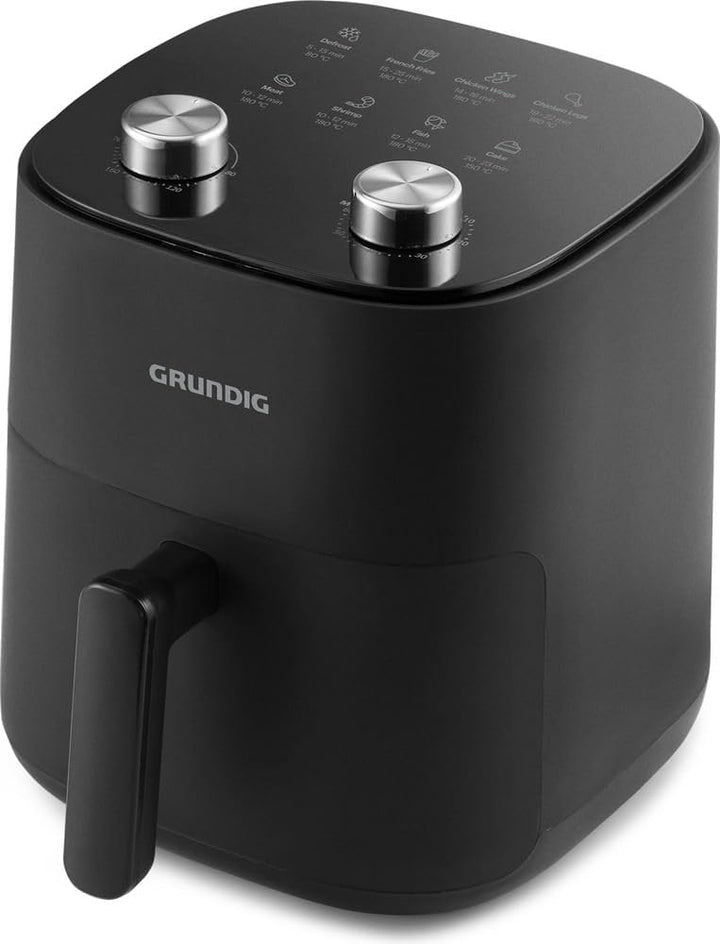Grundig FRY 6321 L Heissluftfritteuse, 4,7 l Kapazität, 1.300 W, spülmaschinengeeigneter Korb, Tempe
