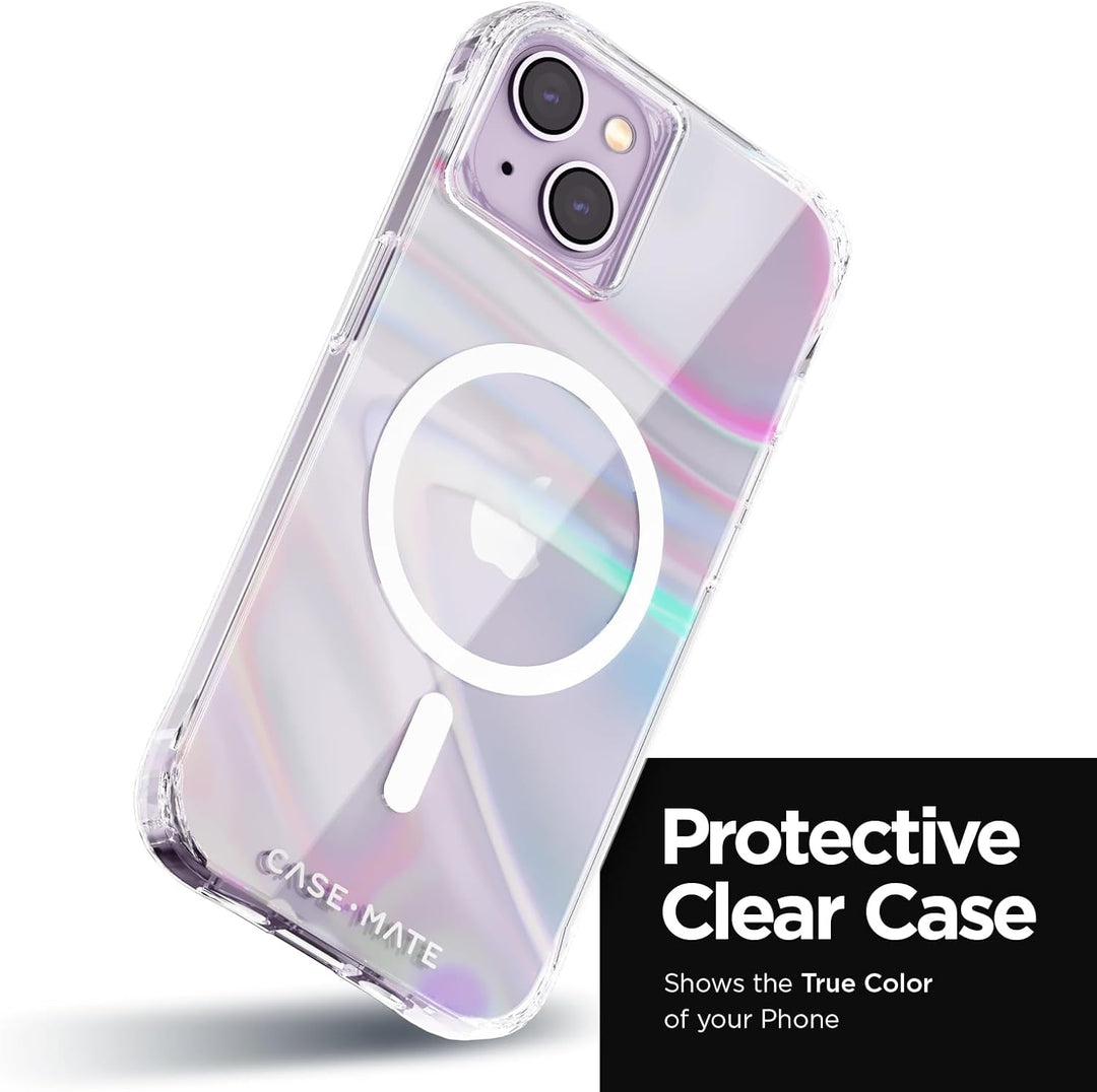 case-mate Soap Bubble MagSafe Case Schutzhülle kompatibel mit Apple iPhone 14 Plus Hülle Regenbogen