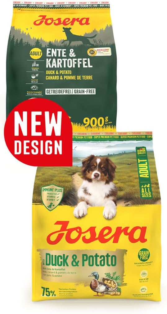 2 x 6,25 kg Josera Ente und Kartoffel Hundefutter - Sparpaket Ente (2er Pack), Ente