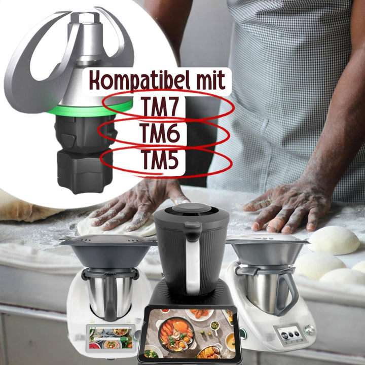 Teigmesser für Thermomix TM6,TM5 Edelstahl Teigmischmesser (mit Dichtungsring) Küchenmaschinen-Mixer