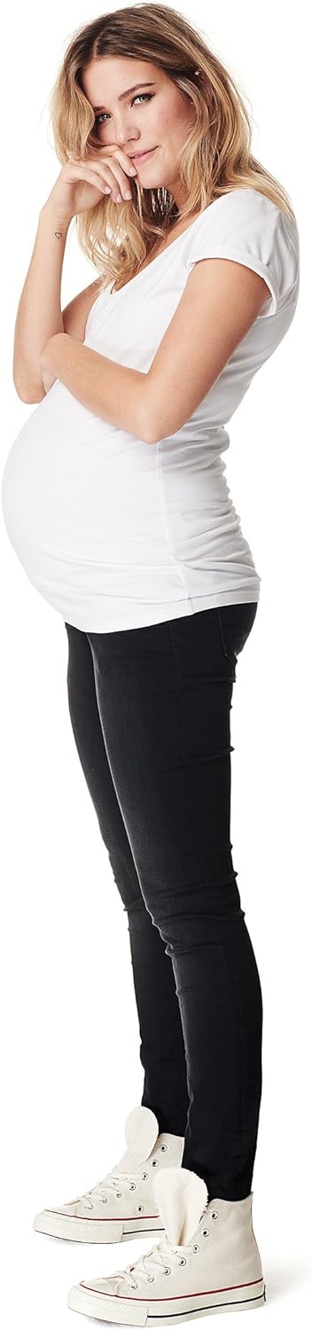 Noppies Damen Jeans OTB Skinny Avi Everyday Black Umstandsjeans 38W / 30L Schwarz (Everyday Black C3
