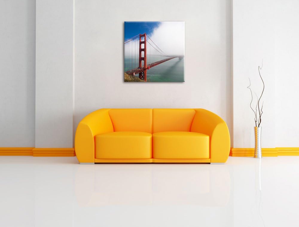 Pixxprint Golden Gate Bridge San Francisco, Format: 70x70 auf Leinwand, 70x70