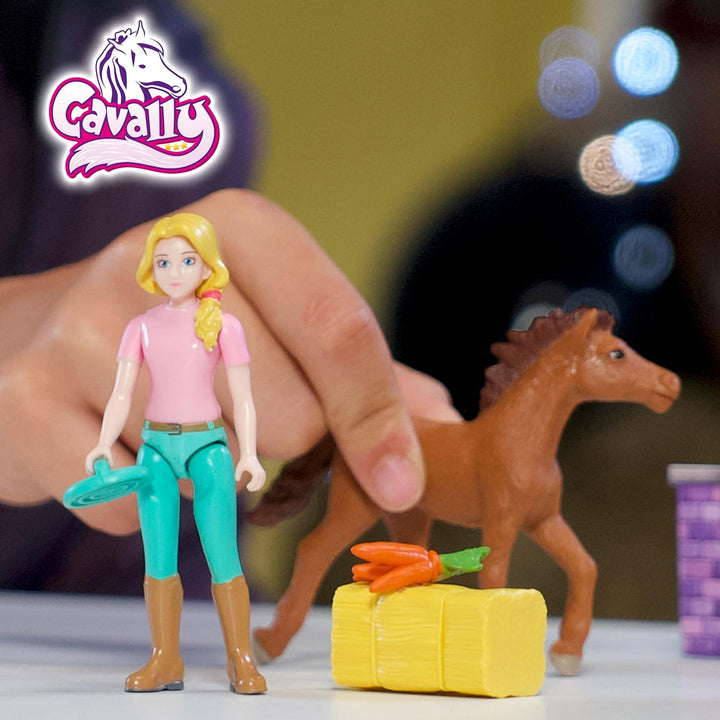 CRAZE CAVALLY Adventskalender Kinder - Pferde Spielzeug Adventskalender Mädchen, Pferdefigur mit Rei