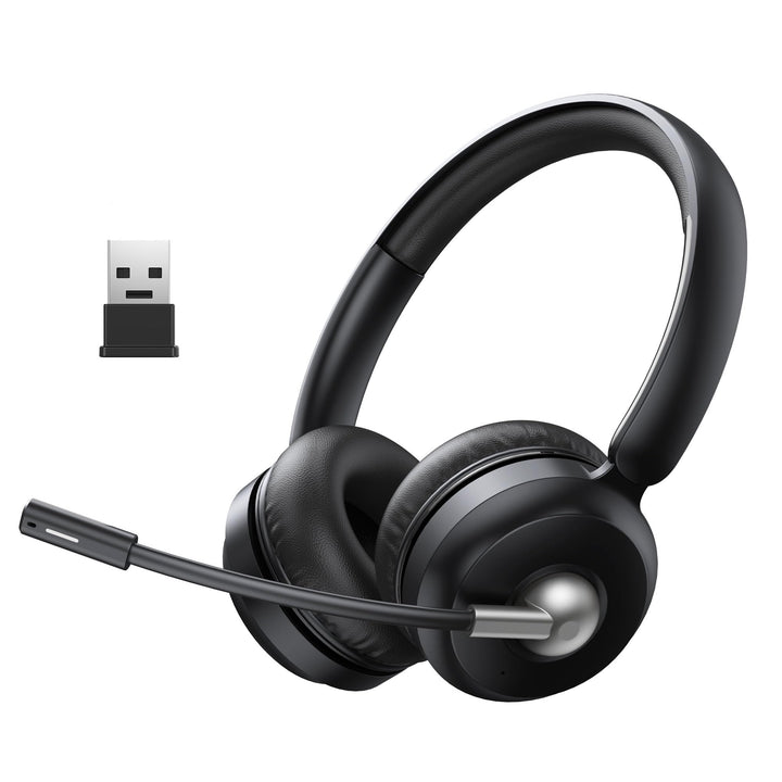 TECKNET V6.0 Bluetooth Headset mit Mikrofon, kabellos Headset mit ENC-Störunterdrückung&amp;EIN-Tasten-S