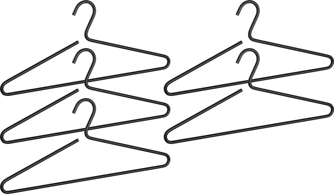 WENKO Alum. Kleiderbügel Mod. Lux 5er Set aus Aluminium in satinierter Ausführung stabil minimalisti