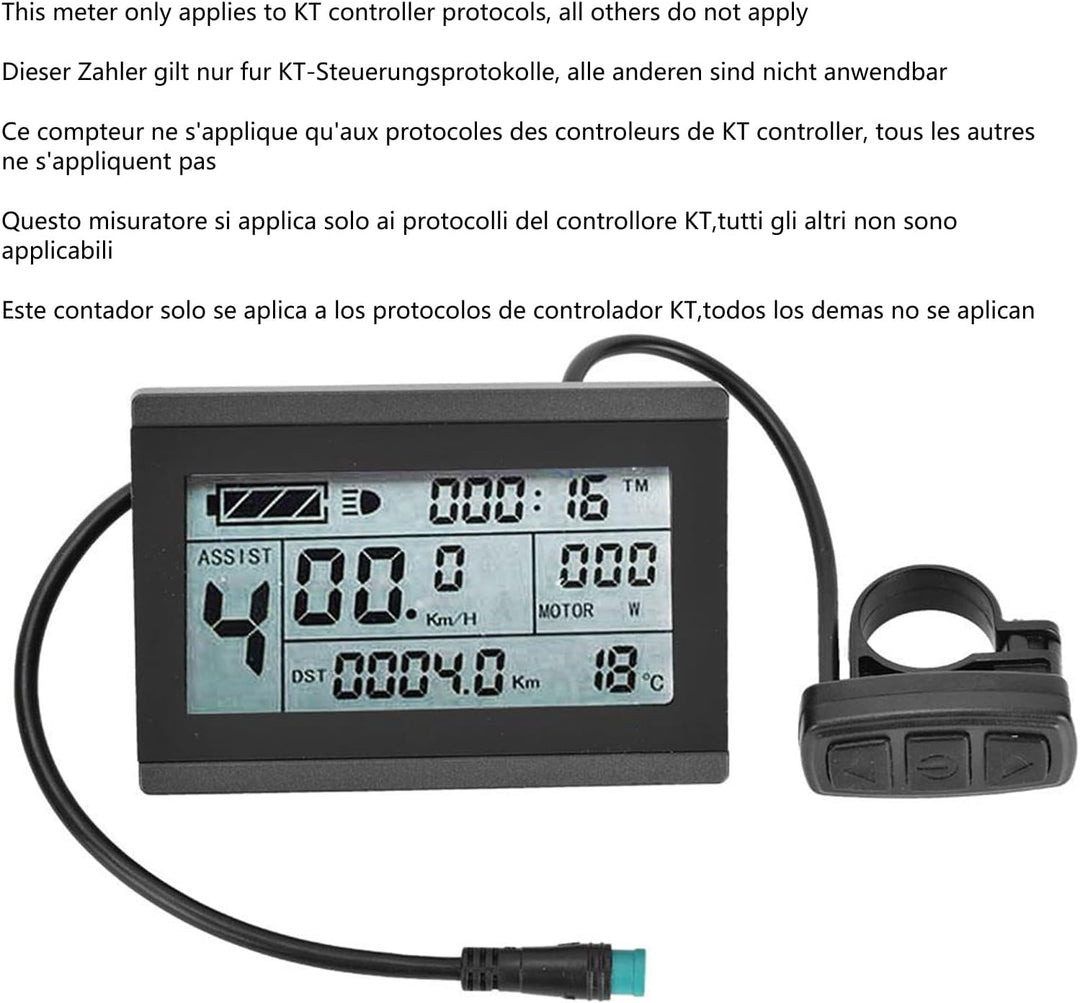 MAGT Fahrradcomputer, KT-LCD3 Fahrradtacho Fahrrad Kilometerzähler aus Kunststoff mit wasserdichtem