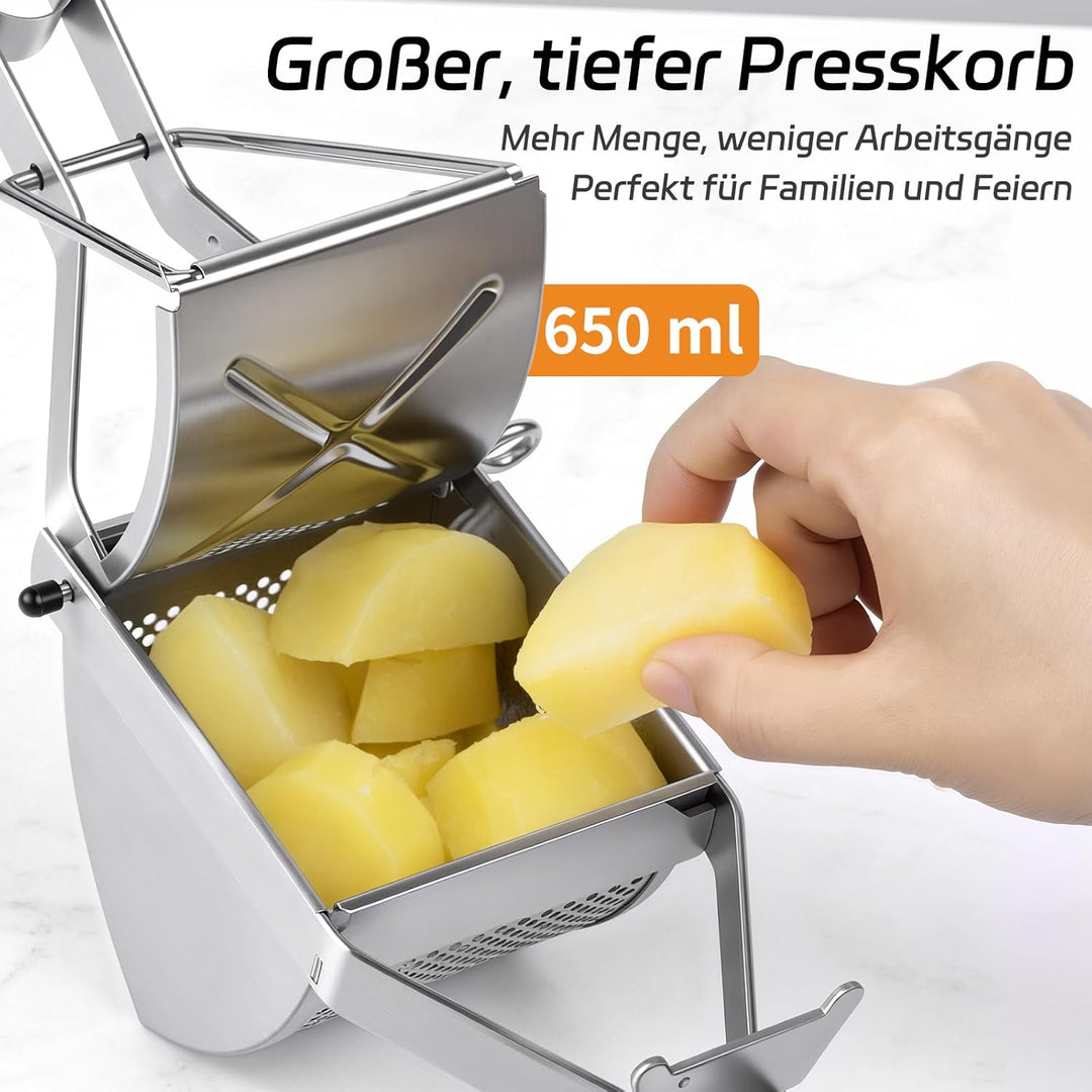 SPEENSUN Kartoffelpresse Edelstahl,Kartoffelstampfer für cremiges Püree, Babybrei & gekochtes Gemüse