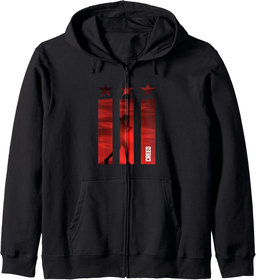 Adonis Creed 3 Sterne 3 Stangen rot Kapuzenjacke