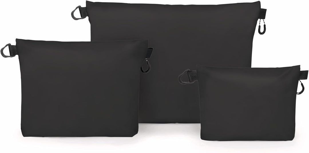Osprey Europe Reissverschluss-Sack, Mittelgross Rucksack-Zubehör Black Set Zipper Sack Set, Black Se