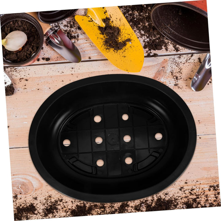 DOITOOL 4 Stück Grosser Bonsai-Trainingstopf 16-Zoll-Plastik-Bonsai-Topf Mit Abflussschale Ovaler Bo
