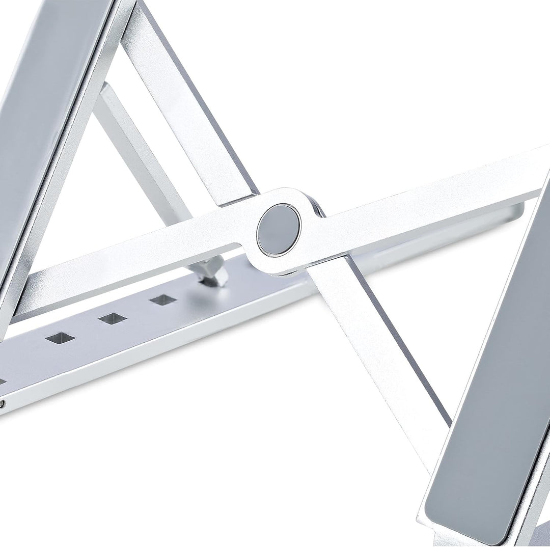 StarTech.com Foldable Laptop Riser Stand, Portable Height Adjustable Ergonomic Laptop Stand, Ventila