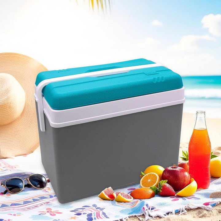 Kühlbox aus Kunststoff - Outdoor Thermobox mit Tragegriff - Kühltasche Isoliertasche Thermo Behälter
