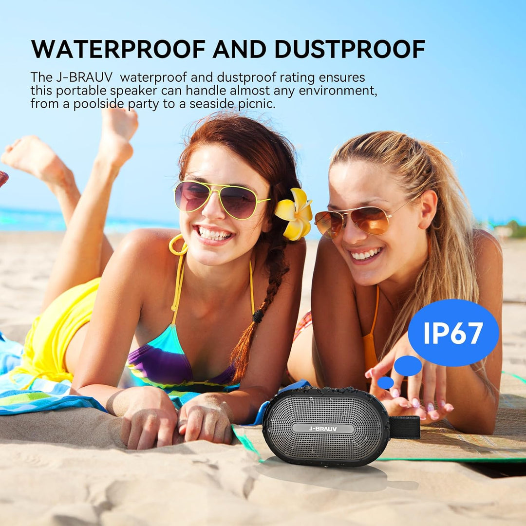 Fahrrad Tragbarer Bluetooth-Lautsprecher, Mini Musikbox Bluetooth 5.3 Box mit IP67 Wasserdicht, Akku