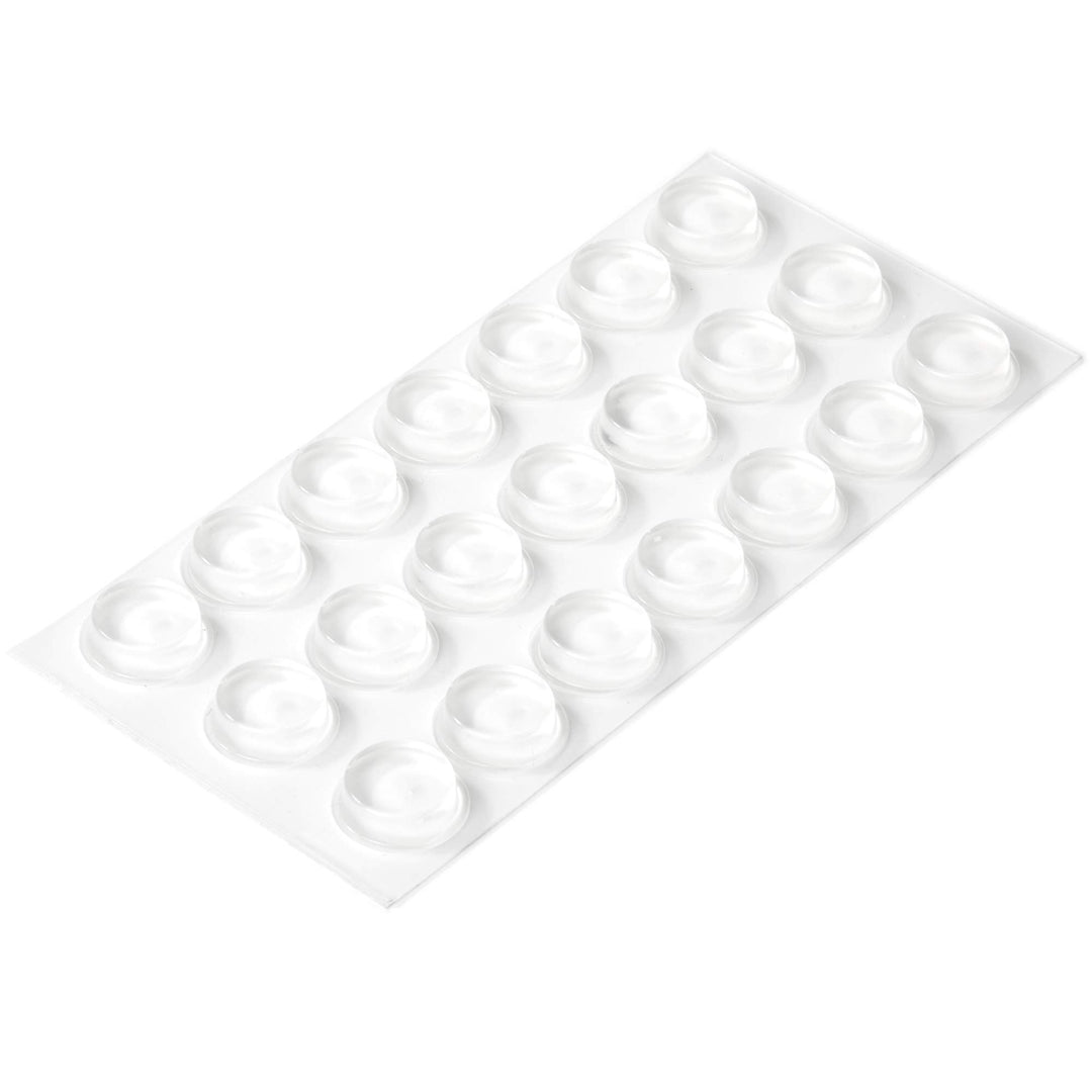 Adsamm® | 21 x selbstklebende Anschlagpuffer | Ø 20 mm | Höhe: 6,2 mm | rund | zylindrisch | Transpa