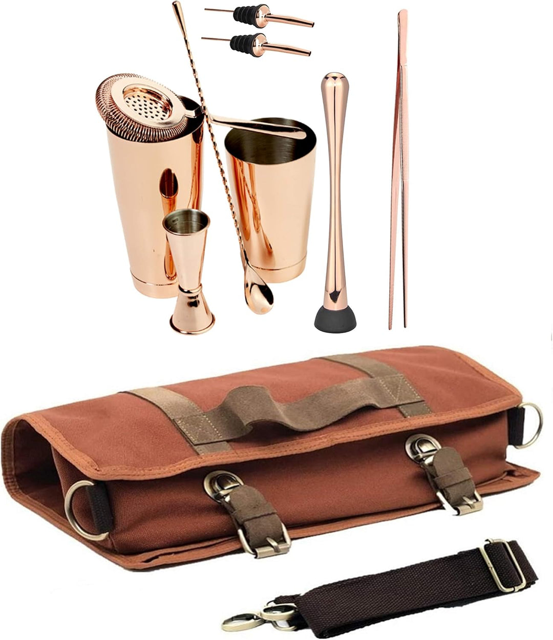 Cocktail Barman Canvas Set Tasche Barman Mixologie (Kupfer) (4 Farben erhältlich) Rich Copper, Rich
