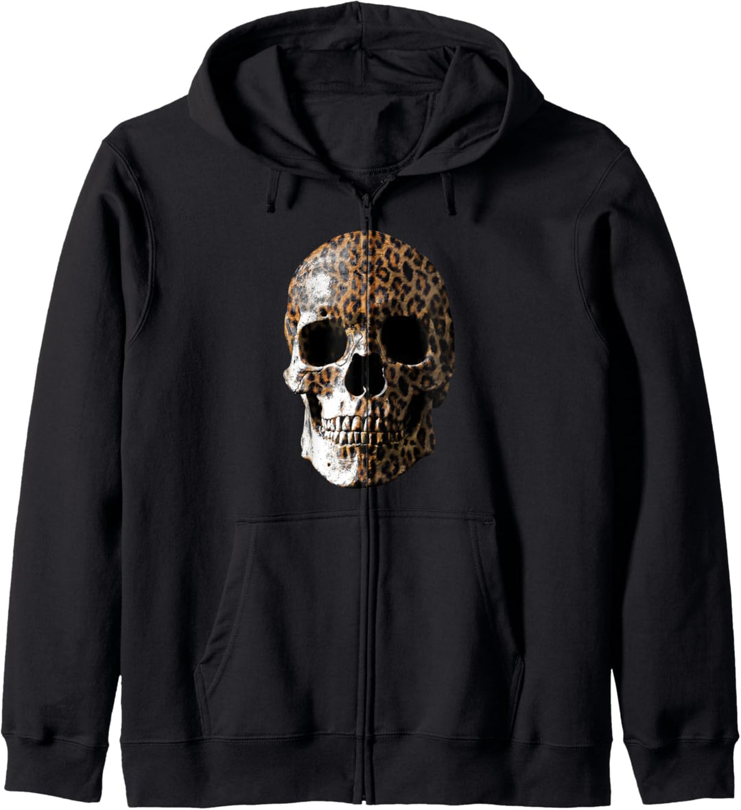 Leopard Print Skull Kapuzenjacke
