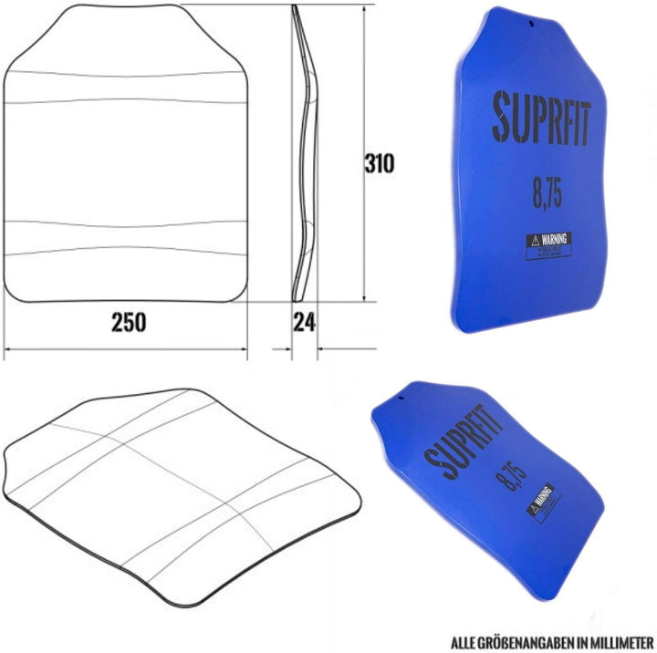 Suprfit Sigurd 3D Gewichtsscheiben Plates - Zusatzgewicht für Sigurd 3D Gewichtsweste, 1,7 kg, 2,6 k
