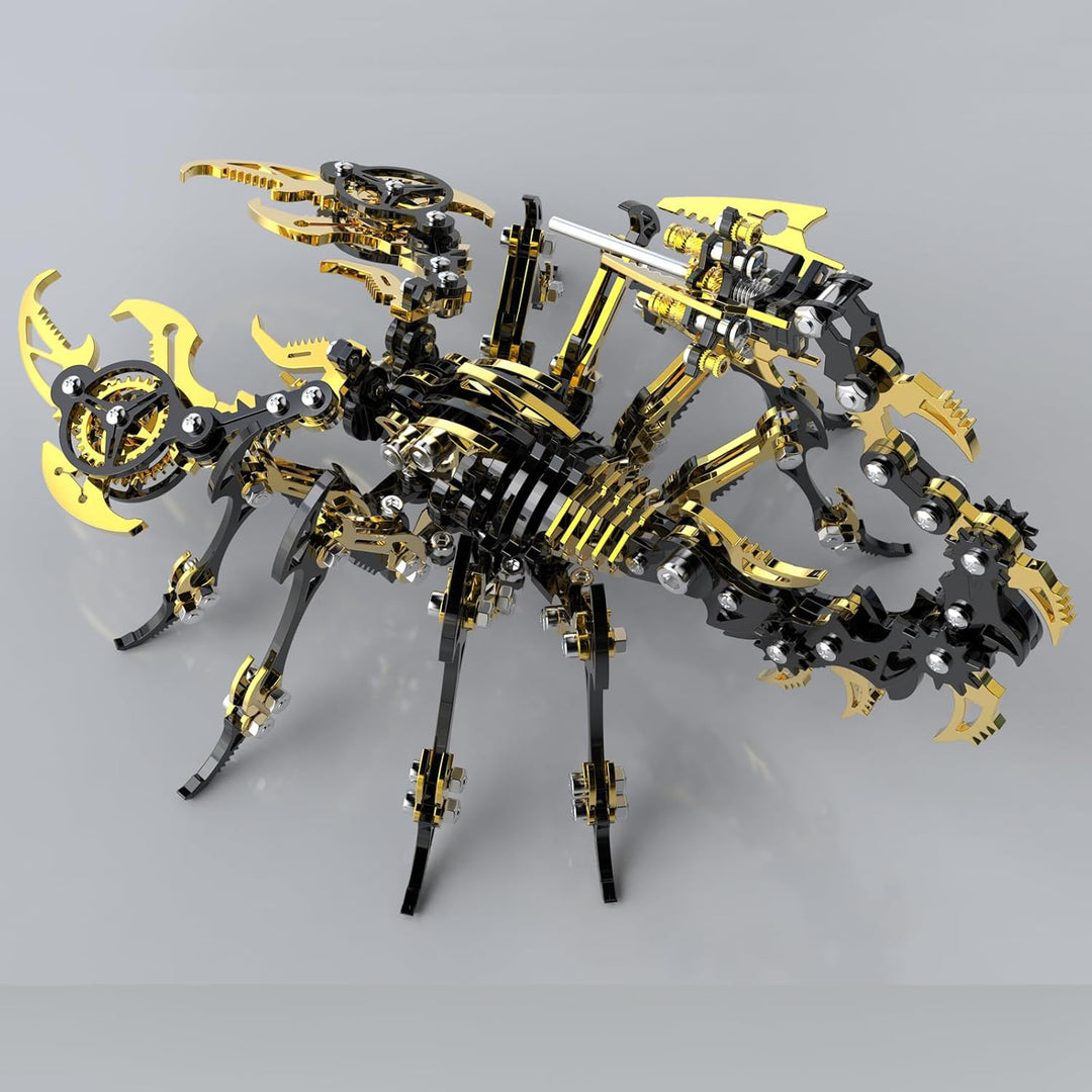 Bunte 3D Metall Puzzle Skorpion für Erwachsene, DIY 3D Metall Mechanisches Modell Erwachsener mit We