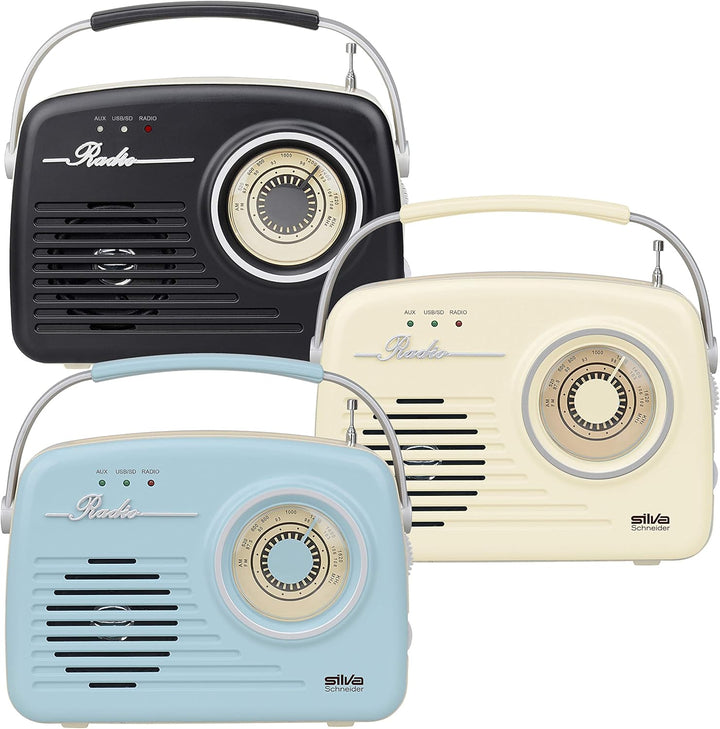 Silva-Schneider Mono 1965, Kofferradio, Netz- oder Batteriebetrieb, schwarz Schwarz Single, Schwarz
