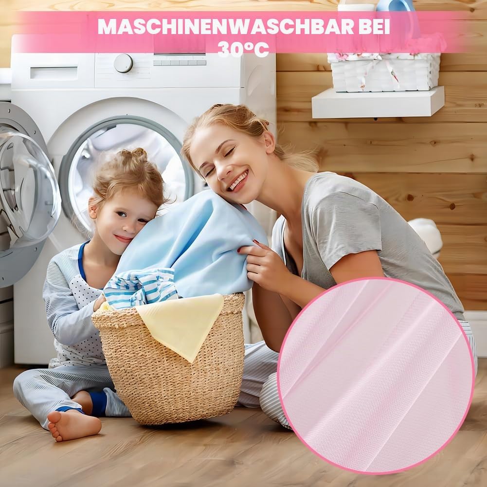 Hausbett Himmel Set, 2 Stück Hausbett Himmel für Kinderbett, 150 x 350 cm, Leichte Atmungsaktive Sto