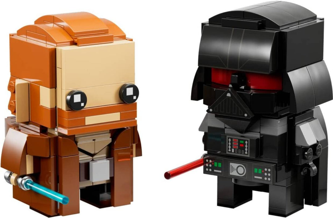 LEGO 40547 Brickheadz Star Wars Darth Vader und Obi Wan Kenobi, aus Ziegelsteinen gebaute Ausstellun
