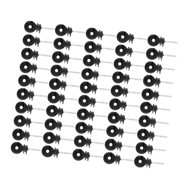 50 Pcs Ringisolator, Schwarz Schraube In Ring Isolatoren Ringisolator duchgehender Weidezaun Ringiso