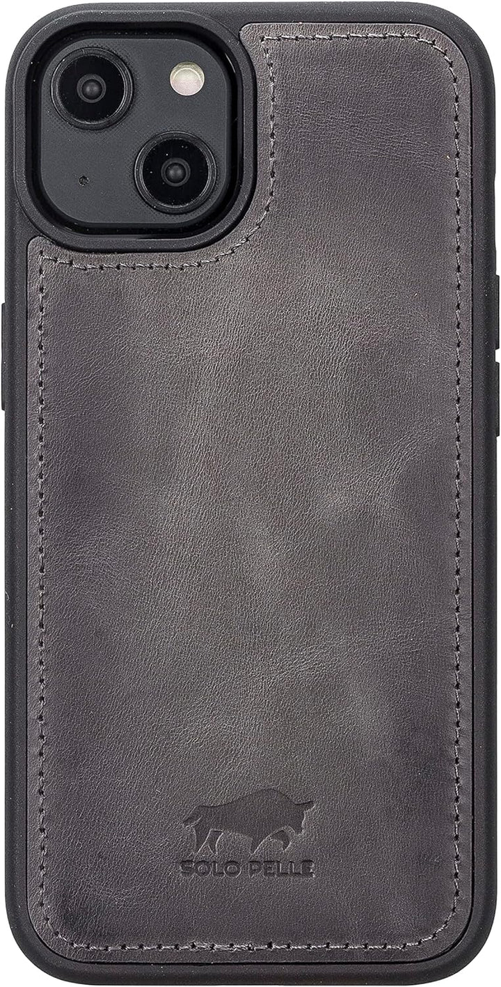 Solo Pelle Lederhülle kompatibel für iPhone 14 in 6.1 Zoll abnehmbare Hülle (2in1) inkl. Kartenfäche