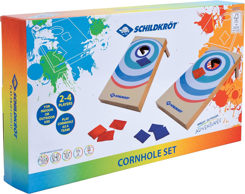 Schildkröt Cornhole Set, Bean Bag Set aus FSC zertifiziertem MDF-Holz, Komplettset mit 2 Cornhole Bo