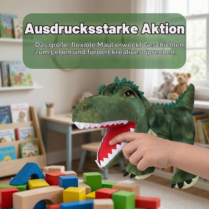 LOMTRATS Dinosaurier-Handpuppen für Kinder, Kleinkind enthält Triceratops und Tyrannosaurus Rex mit