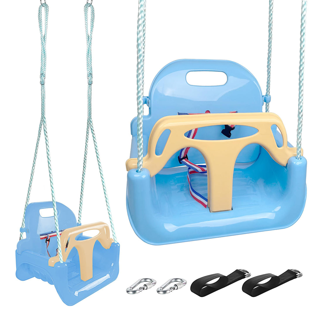KINSPORY Kinderschaukel Babyschaukel 3 in 1 Babysitz verstellbar Mitwachsend Schaukelsitz Gartenscha