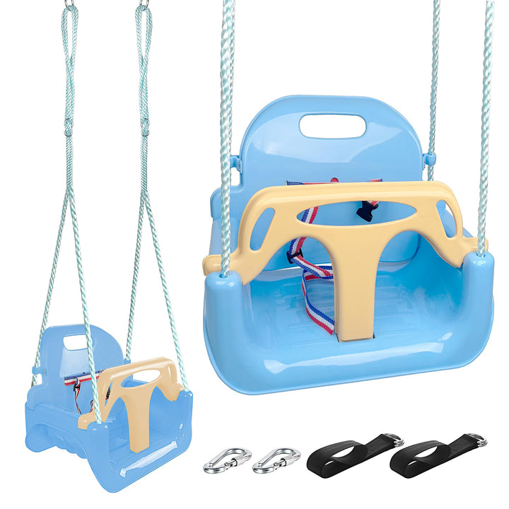 KINSPORY Kinderschaukel Babyschaukel 3 in 1 Babysitz verstellbar Mitwachsend Schaukelsitz Gartenscha