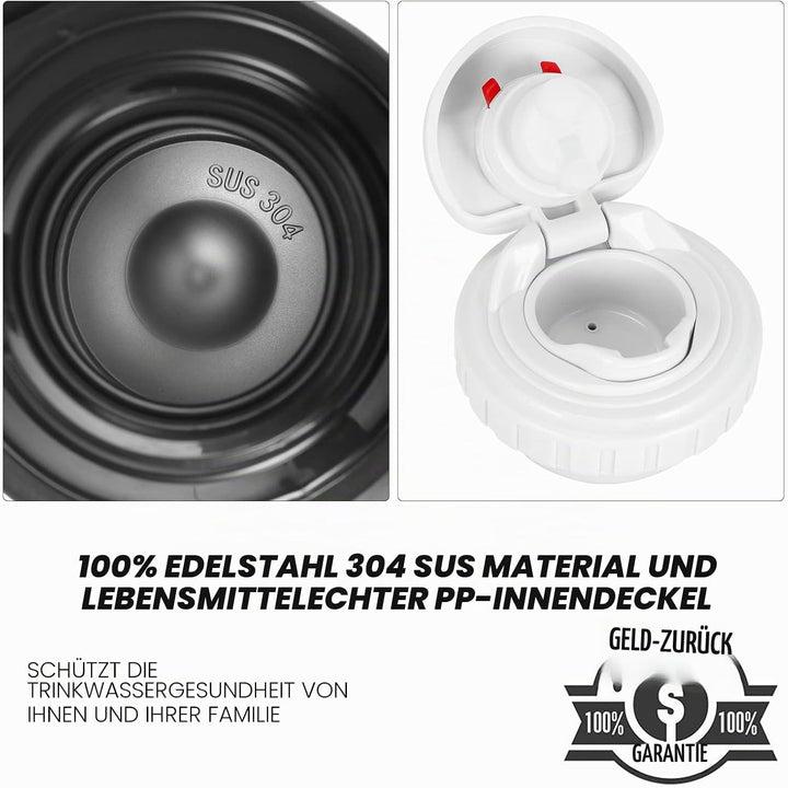 Hangrow Vakuum Isolierflasche 1.5L, Grosse Kapazität Edelstahl Vakuum Isolierflasche für Heissgeträn