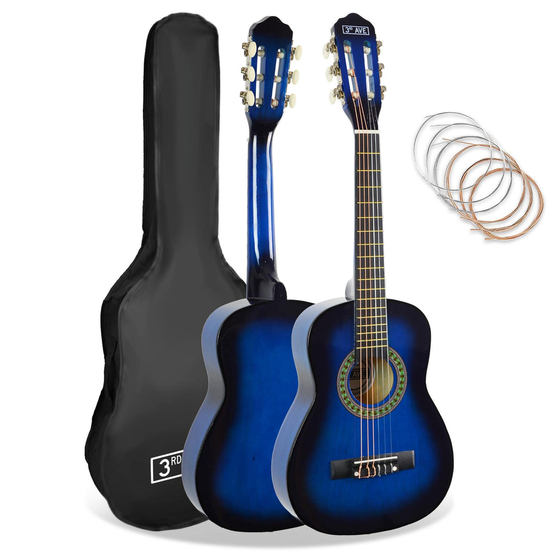 3rd Avenue 1/4 Flamencogitarren-Starterset in Kindergrösse mit Nylonsaiten – mit Tasche, Saiten – in