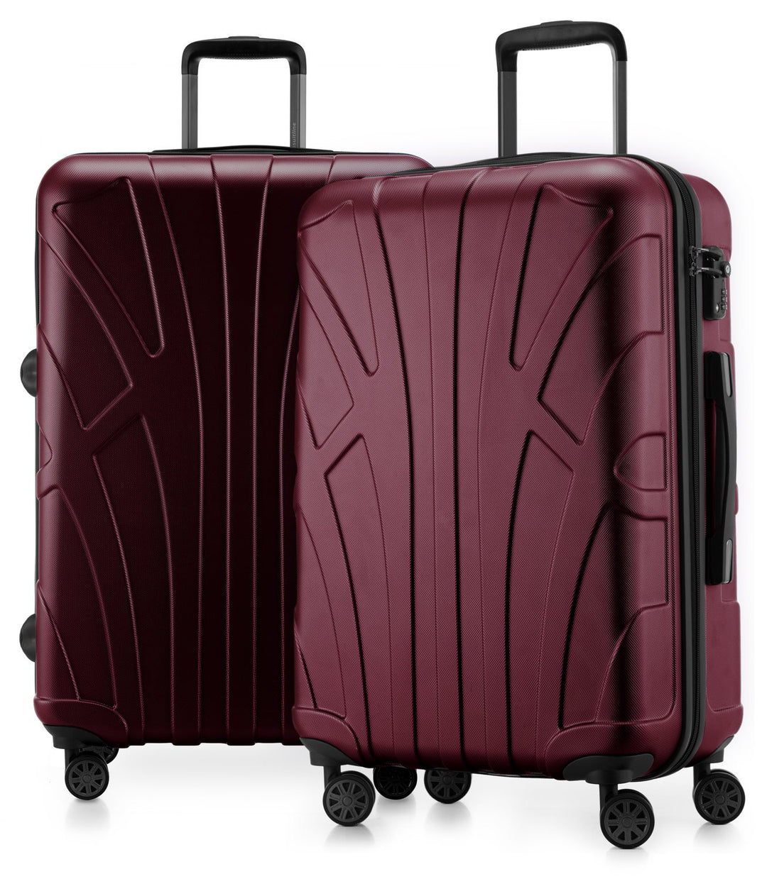 suitline - 2er Koffer-Set Trolley-Set Rollkoffer Hartschalen-Koffer Reisekoffer, TSA, (66 cm, 76 cm)