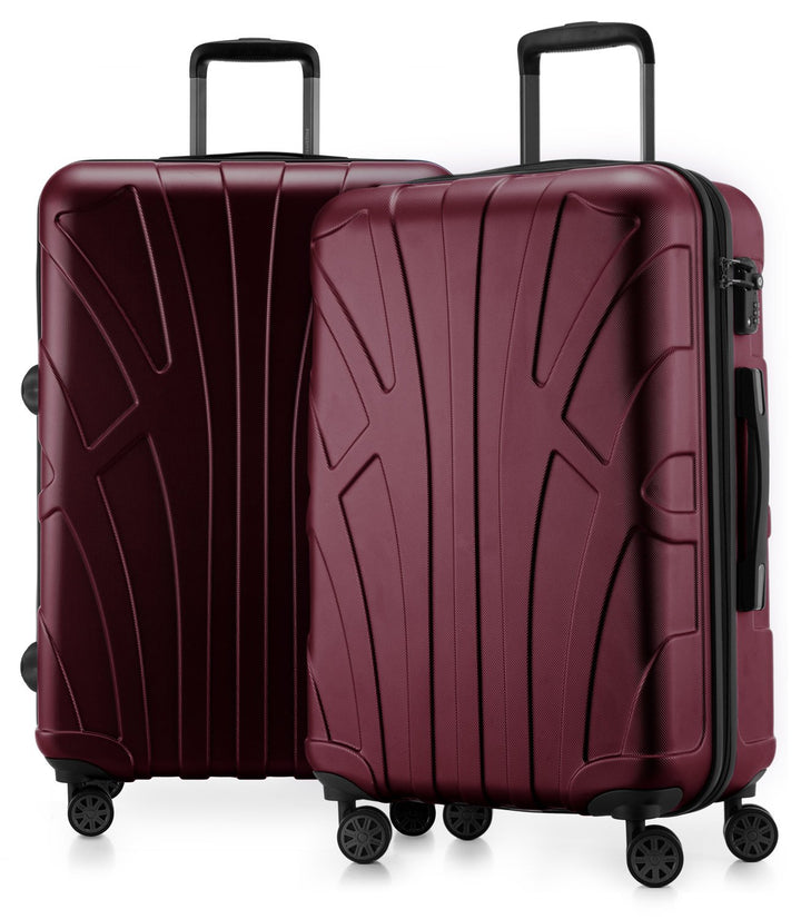 suitline - 2er Koffer-Set Trolley-Set Rollkoffer Hartschalen-Koffer Reisekoffer, TSA, (66 cm, 76 cm)