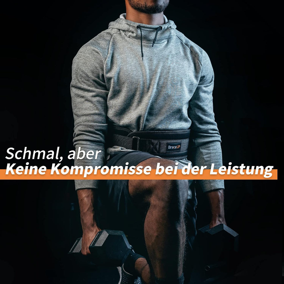 BraceUP Gewichthebergürtel für Herren &amp; Damen – 10 cm Gewichtsgürtel für Fitness, Kniebeugen, Kreuzh