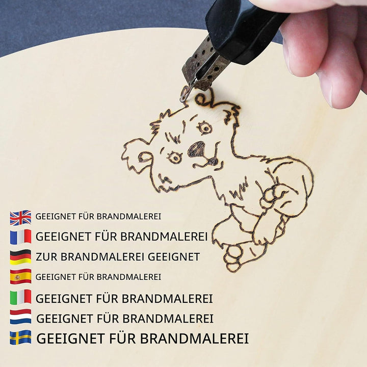 Belle Vous Naturbelassene Runde Holzscheiben (2 Stk) - 60 cm - Ausgeschnittene Holzscheiben zum Bast