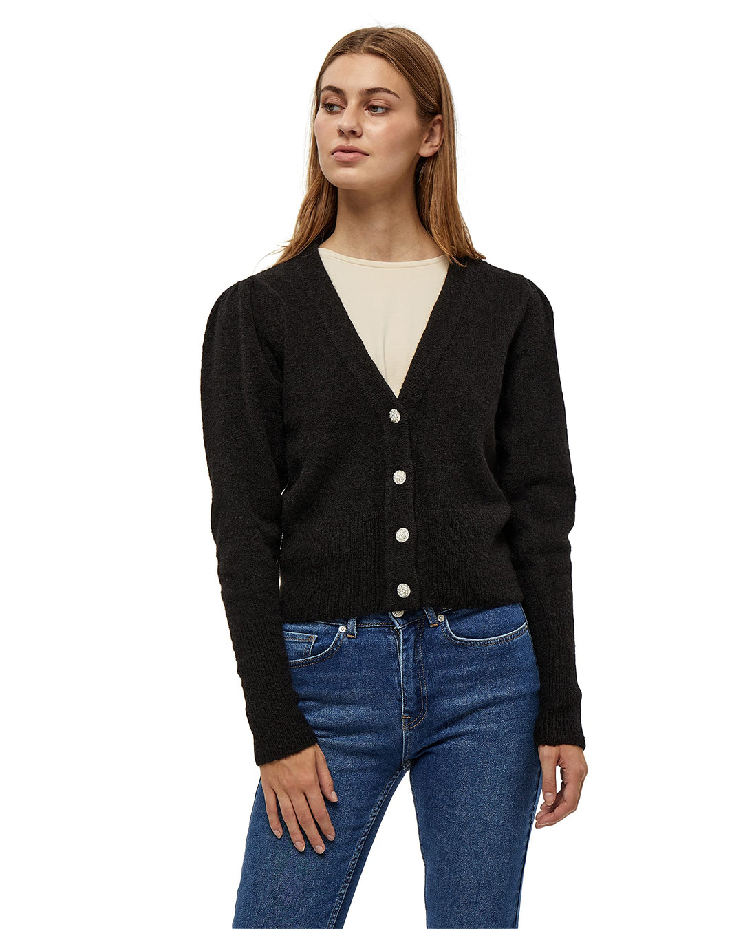 Desires Damen GEA Cardigan Strickjacke XXL 9000 Black, XXL 9000 Black