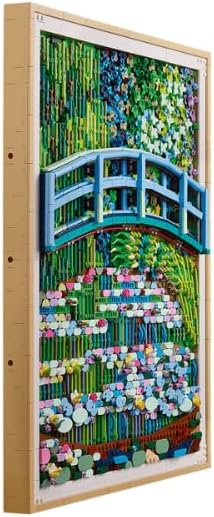 LEGO Art Claude Monet - Die Brücke über den Seerosenteich - Hängendes 3D Wandkunstwerk für die Wohnu