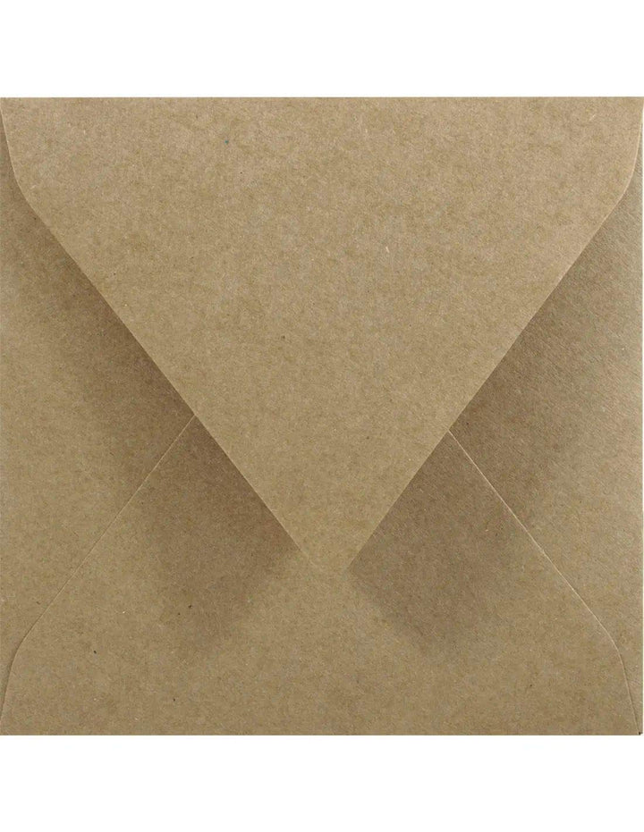 Netuno 500 Sandbraun quadratische Briefhüllen aus Kraftpapier Spitzklappe nassklebend 145x145 mm 100