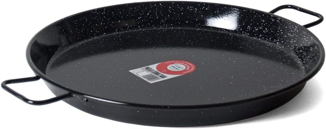 Garcima Paellapfanne für 4 Personen, emailliert, 30 cm 16 personas, 55 cm Schwarz, 16 personas, 55 c