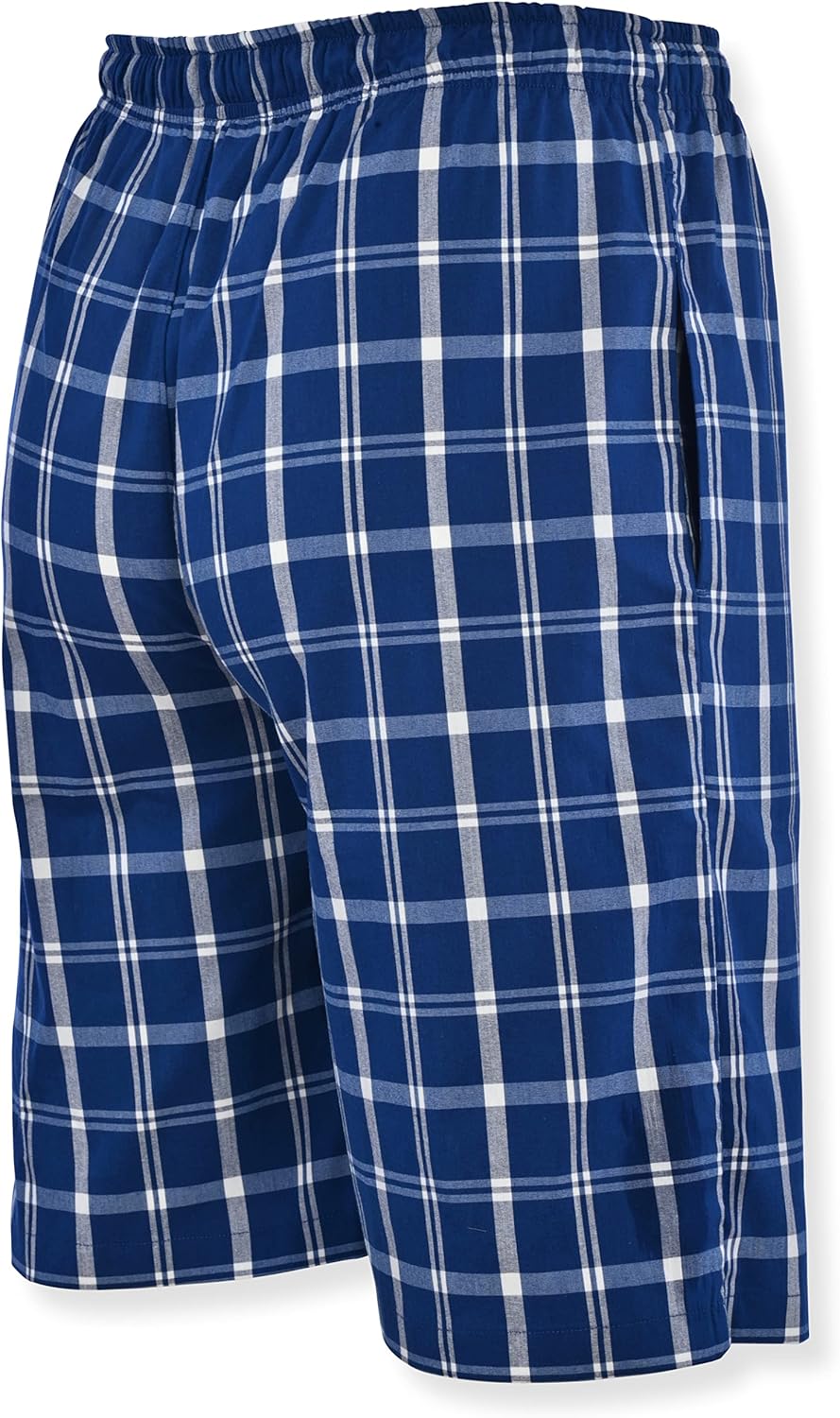 Hanes Herren Gewebte Shorts Leger S Marineblau/Rotes Gingham, S Marineblau/Rotes Gingham