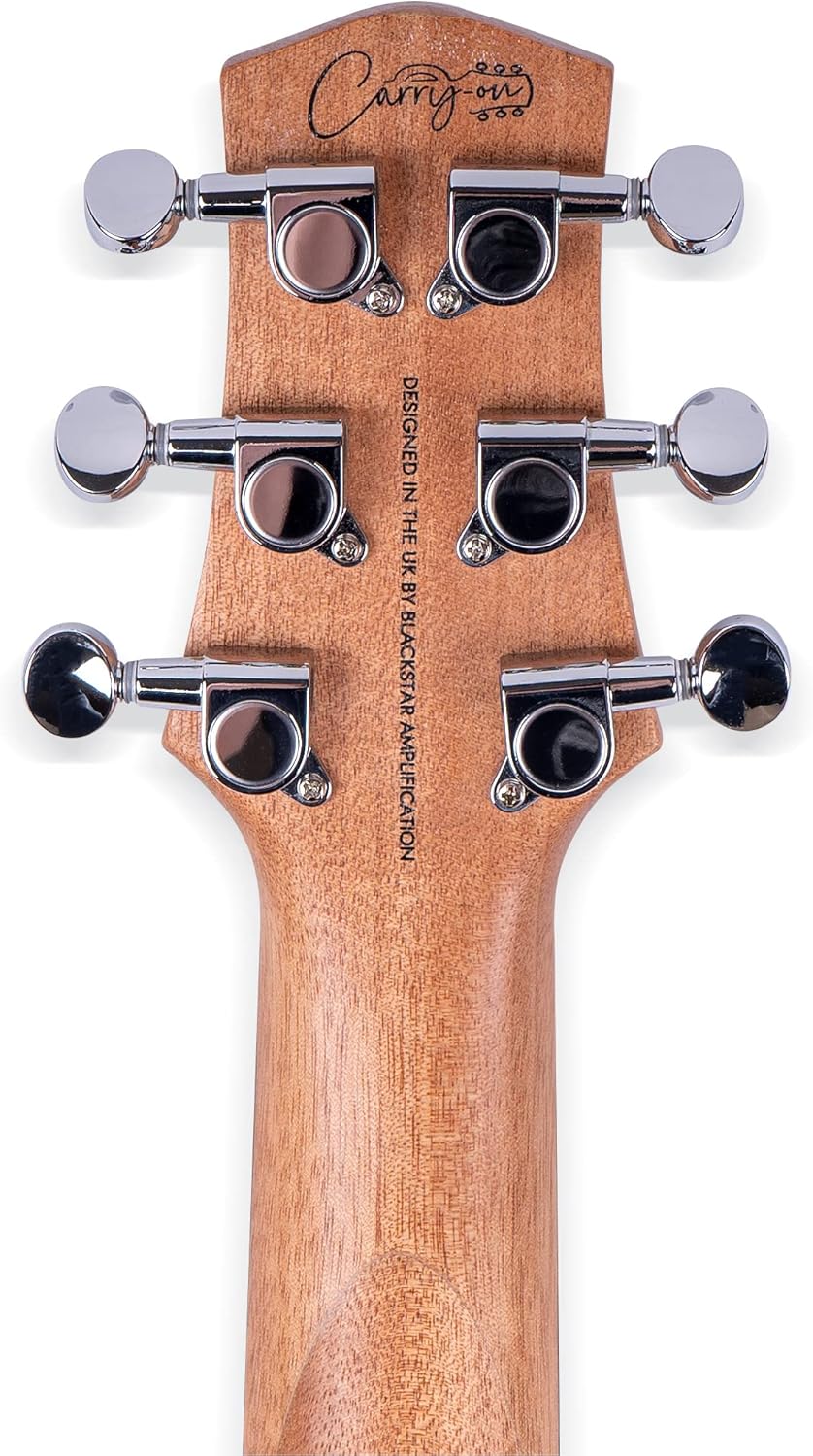 Carry-on by Blackstar Mini Jet Black E-Gitarre - Perfekt für Kinder und Erwachsene, Anfänger und Rei