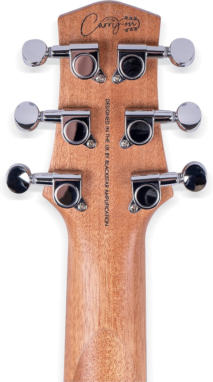 Carry-on by Blackstar Mini Jet Black E-Gitarre - Perfekt für Kinder und Erwachsene, Anfänger und Rei