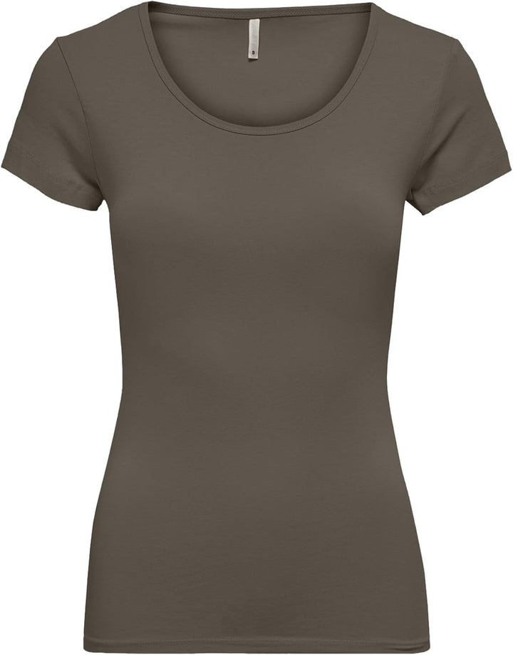 ONLY 3er Pack Damen T-Shirt schwarz oder weiss Kurzarm lang Basic Sommer T-Shirts XS S M L XL 152091