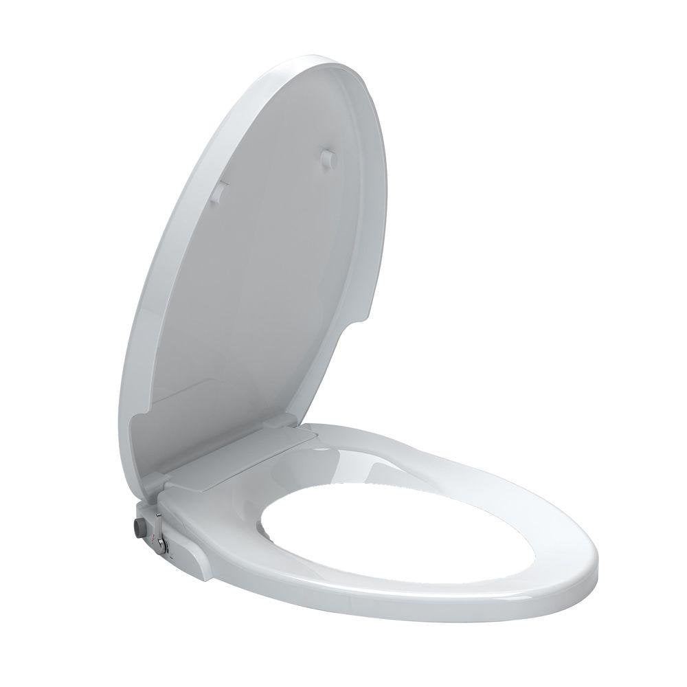 American Standard 5900A05G.020 AquaWash Nichtelektrischer Bidetsitz für längliche Toiletten, weiss,